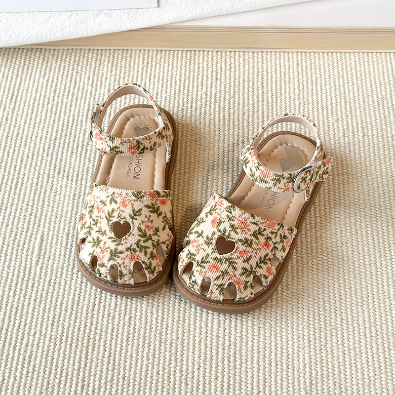 Sandalias de princesa antideslizantes con recortes florales - imagen 2