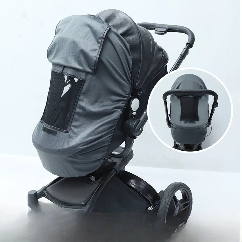 Parasol bidireccional para cochecito de bebé con protección UV