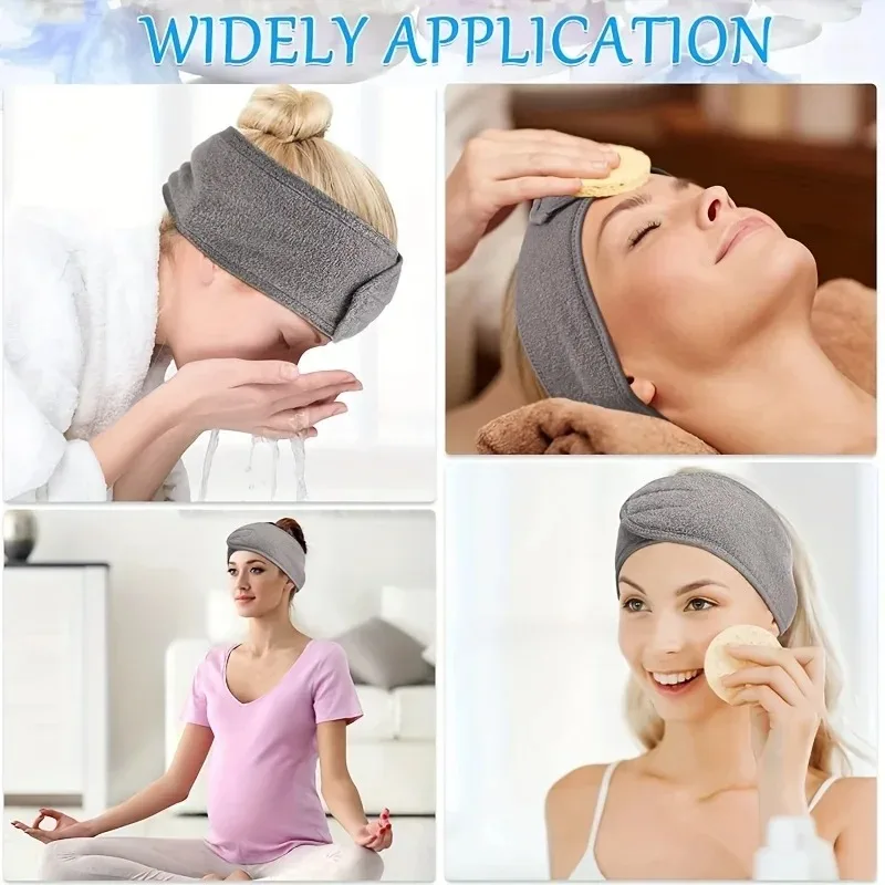 Diadema suave de toalla ajustable para yoga, spa y maquillaje - imagen 4