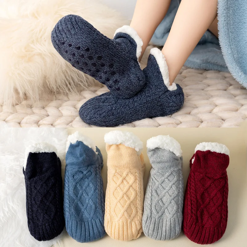 Calcetines térmicos afelpados antideslizantes de invierno para casa - imagen 3