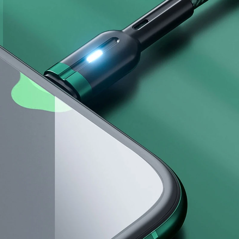 Cable de carga USB-C trenzado con LED y apagado automático - imagen 5