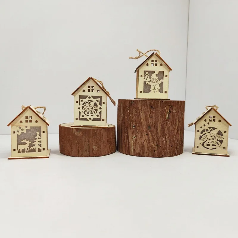 Adornos navideños de madera para casa y manualidades infantiles - imagen 2