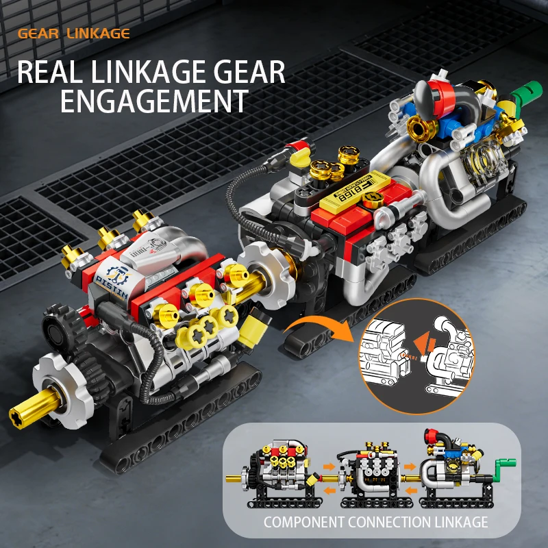 Bloques de construcción educativos con motor turbo infantil - imagen 4