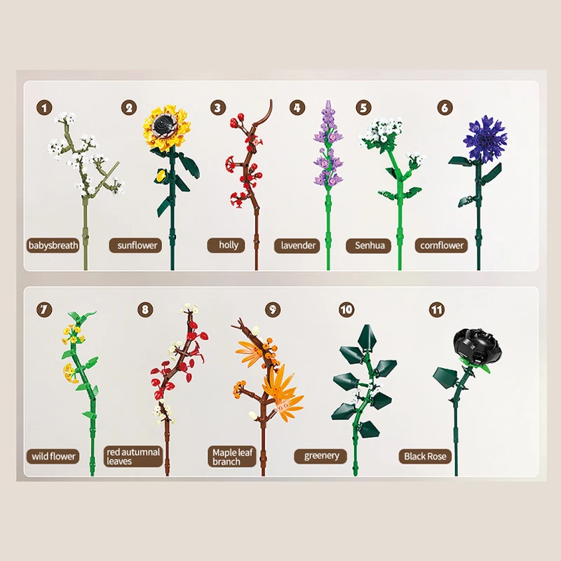 Montaje de flores coloridas