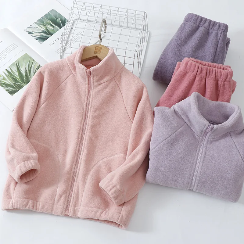 Conjunto polar infantil con chaqueta y pantalón - imagen 4