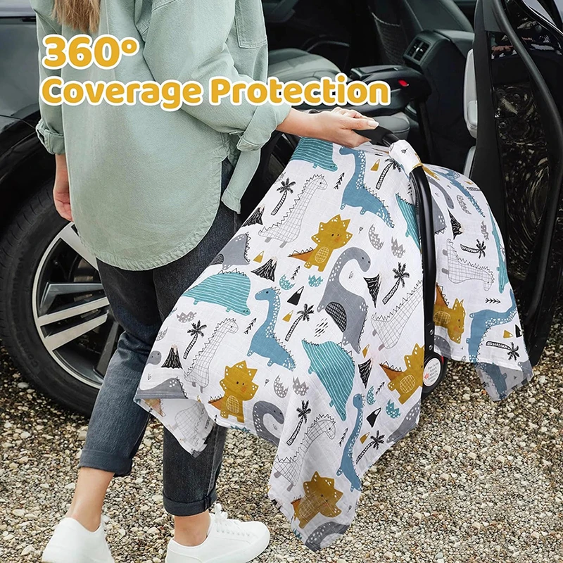Funda de muselina y dosel transpirable para cochecito de bebé - imagen 2
