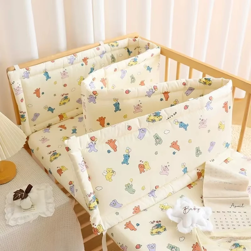 Barandilla para cama de bebé anticolisión de algodón suave - imagen 5