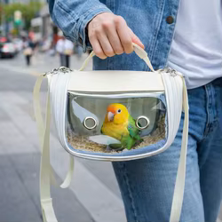 Bolsa de transporte para hámster transpirable con ventana transparente