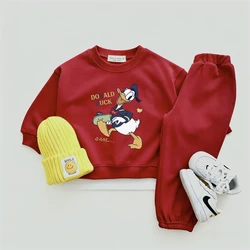 Conjunto bebé de sudadera y pantalón informales para primavera y otoño
