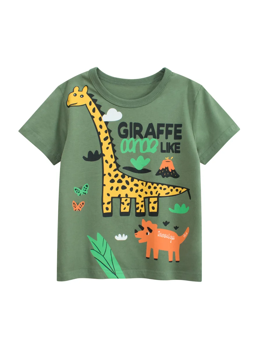 Camisetas de manga corta infantiles con estampado animado veraniego - imagen 3