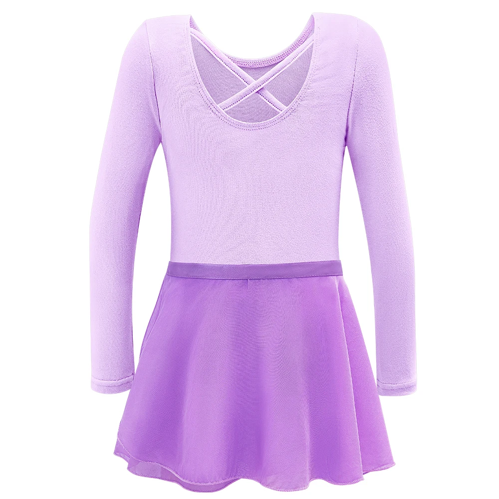 Leotardos de ballet con falda para niñas pequeñas, traje clásico - imagen 4
