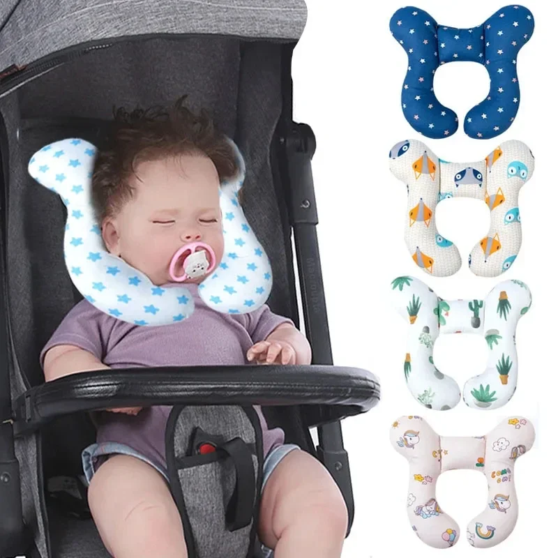 Almohada en forma de U suave algodón para bebés y viaje - imagen 2
