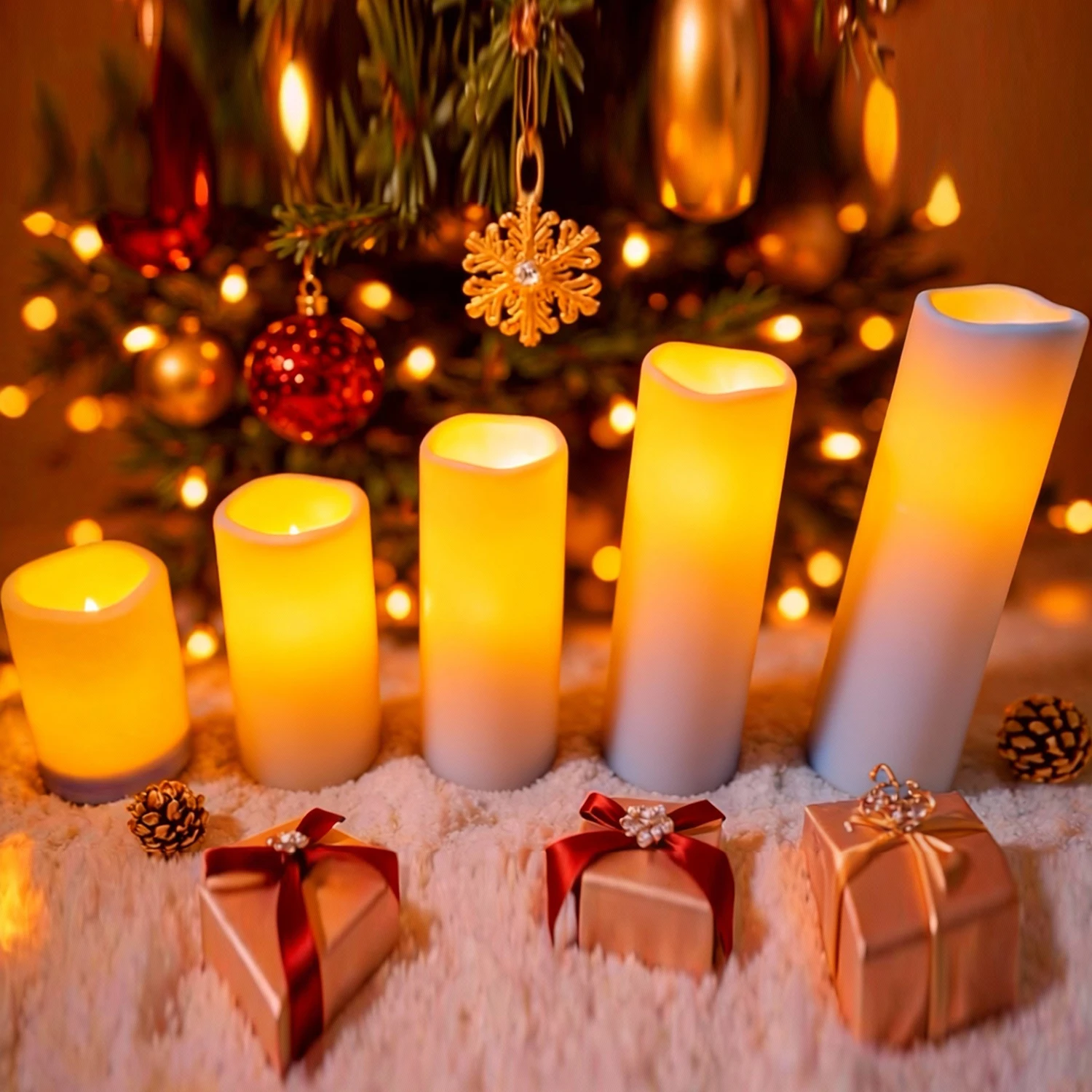 Velas LED sin llama con mando a distancia impermeables para decoración - imagen 5