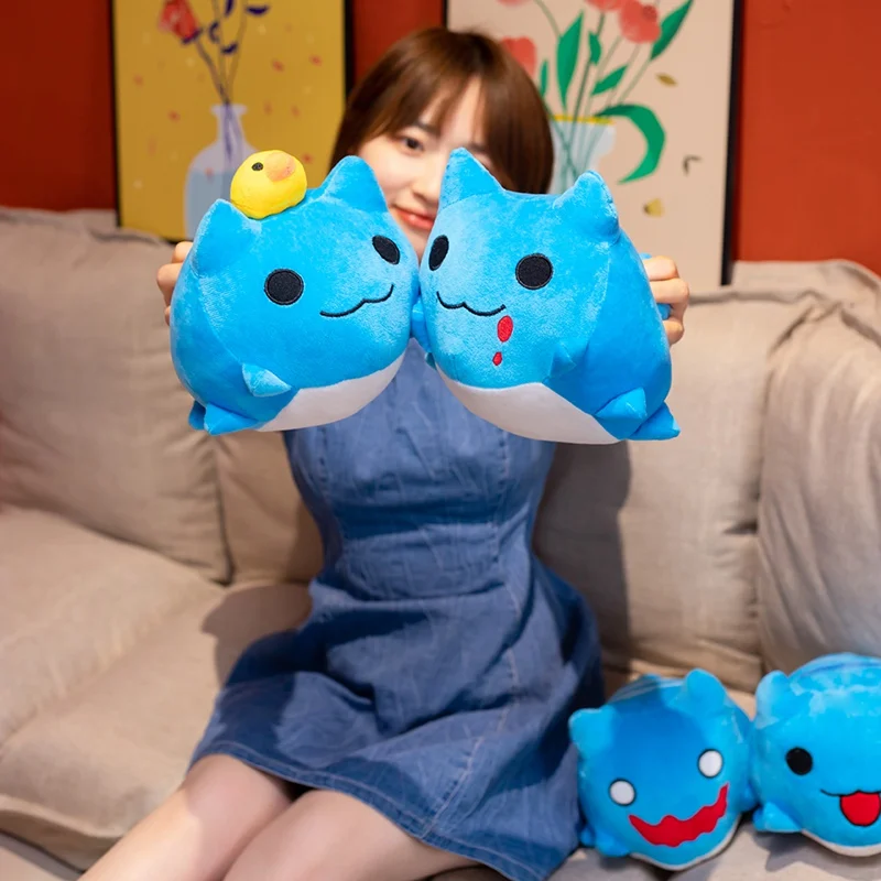 Peluche Bugcat Capoo azul – Gato con lengua fuera para niño - imagen 5