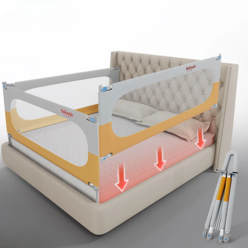 Barandilla de cama para bebé plegable anticaídas - sin instalación - imagen 2
