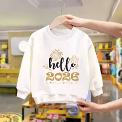 Sudadera de felpa infantil unisex – Print de Nochevieja 2026
