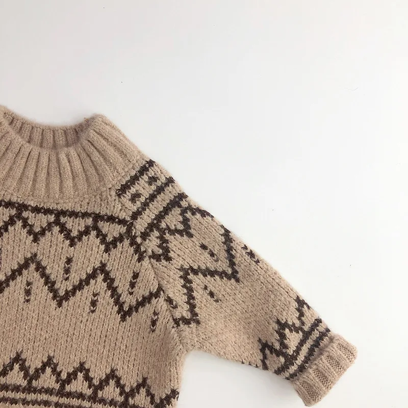 Milangel jersey a rayas para niña, suave al tacto y cálido de invierno - imagen 3