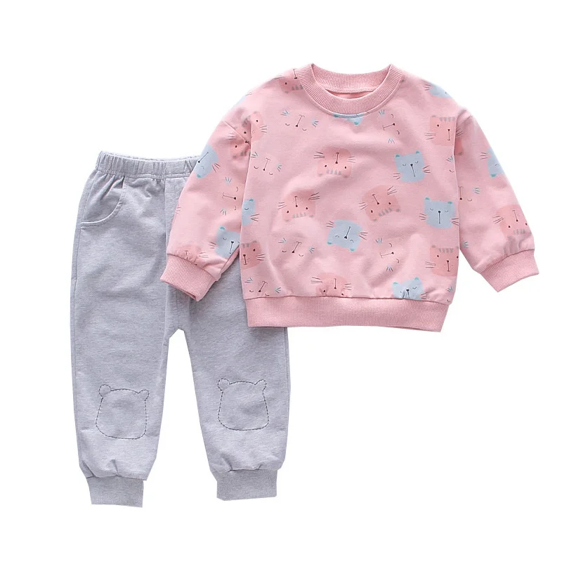 Conjunto de otoño para niña – camiseta estampado animado y pantalón - imagen 4