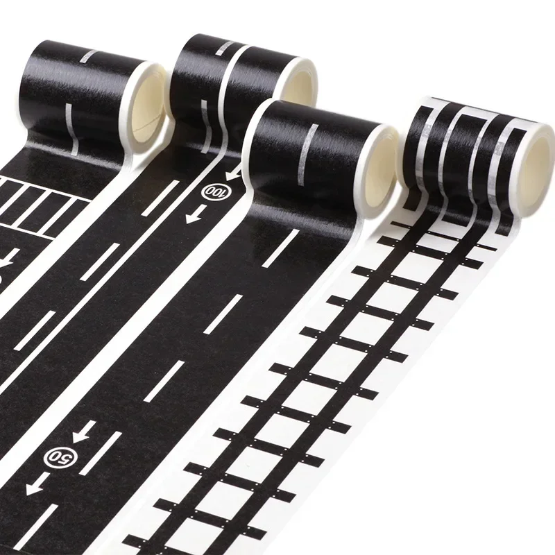 Cinta Washi de papel suave con diseño de tren para manualidades - imagen 3