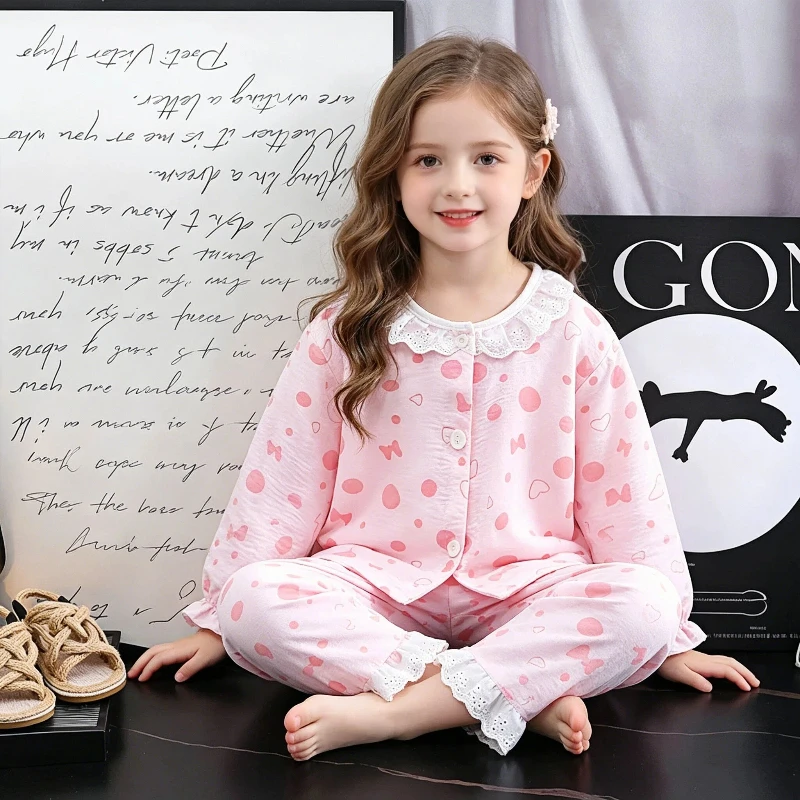 Pijama de verano para niña estilo princesa, manga larga - imagen 5