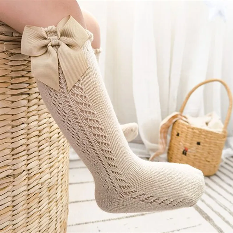 Lawadka 0-7T calcetines de algodón con lazo para niña