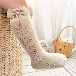 Lawadka 0-7T calcetines de algodón con lazo para niña