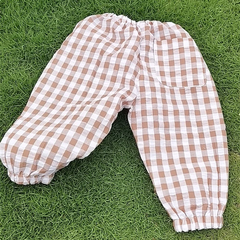 Pantalones antimosquitos a cuadros y rayas para niños - imagen 3