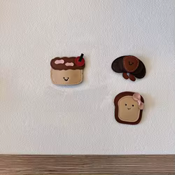 Pinzas para el cabello de niña croissant con pasador
