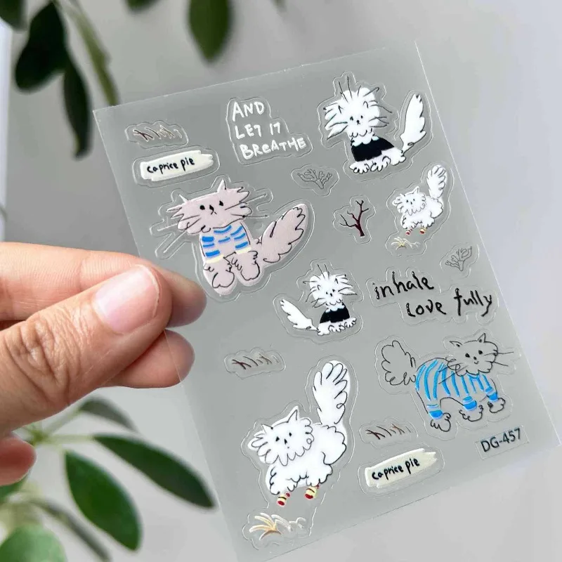 Pegatinas de gato resistentes al agua para móvil y tablet