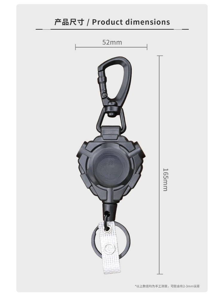 Carrete de insignia con llavero pesado