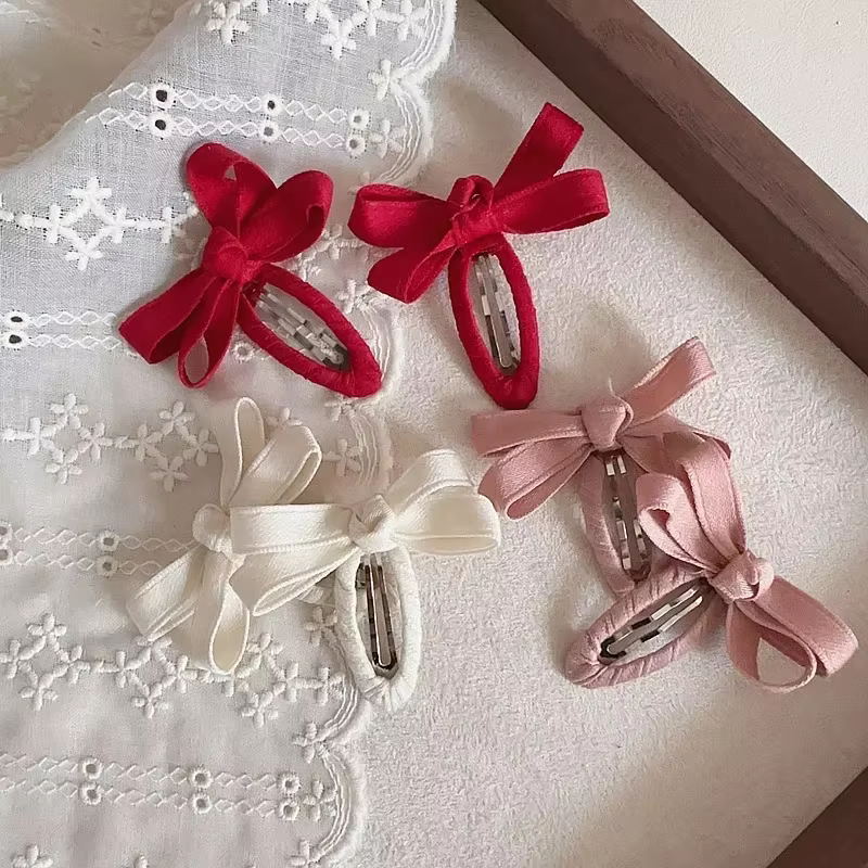 Pinzas para el pelo de bebe - Lazos y algodon otono invierno - imagen 4