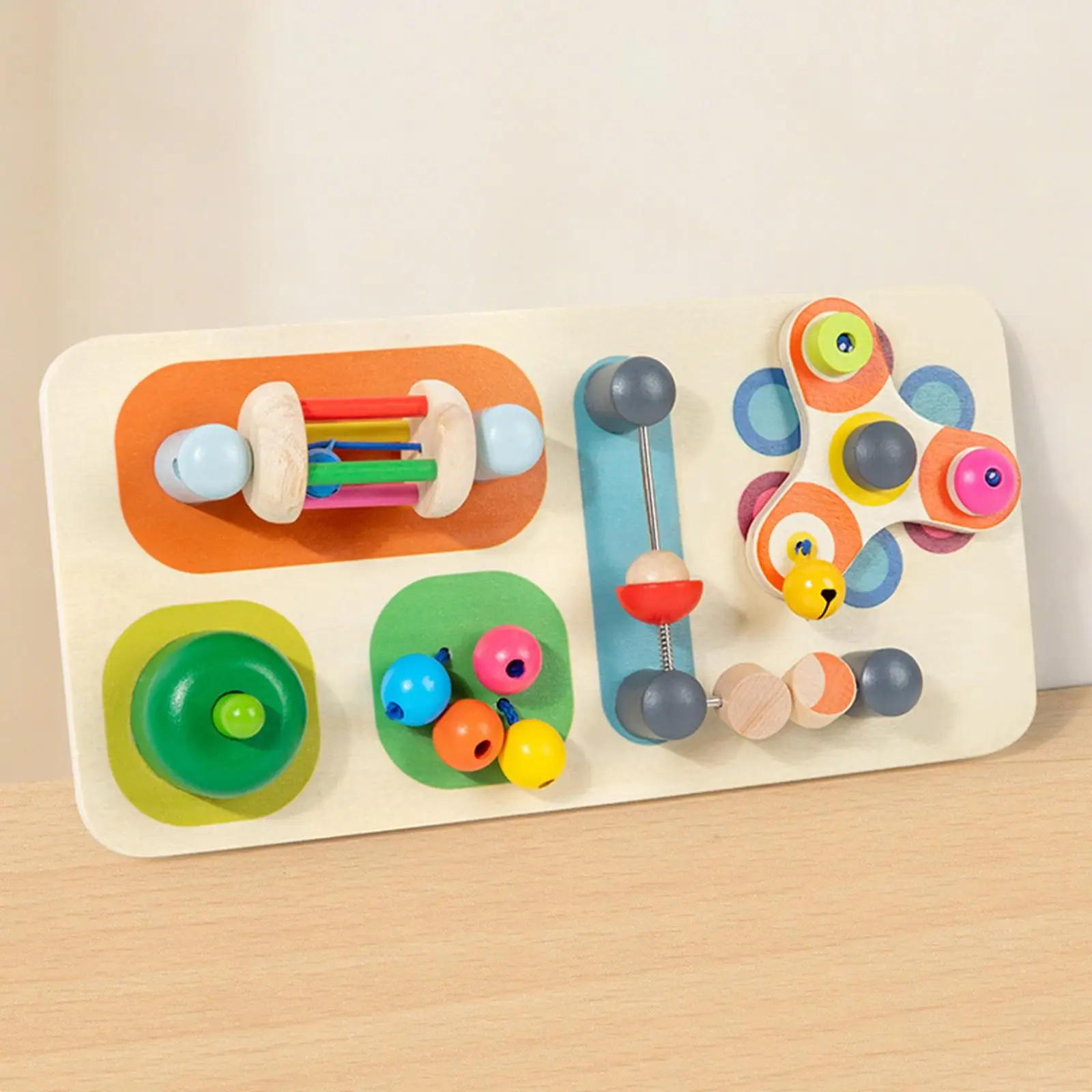 Tablero sensorial Montessori de madera para bebés – juego educativo
