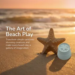 Juego de moldes de playa creativos pequeños para arena educativa