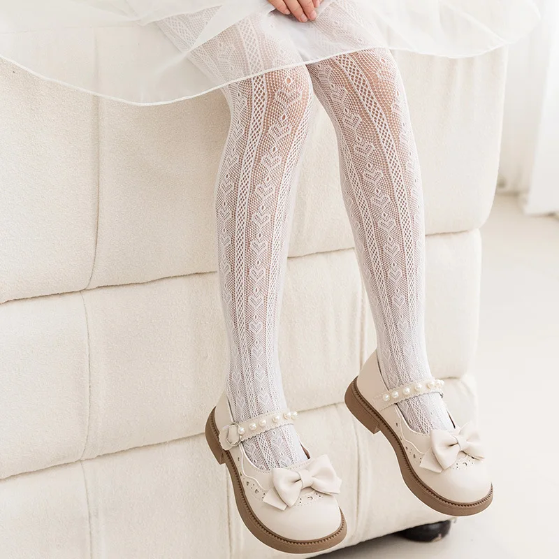 Pantimedias de encaje floral para niña - Primavera