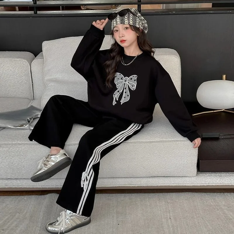 Conjunto de jersey y pantalón para niño con pajarita elegante - imagen 2
