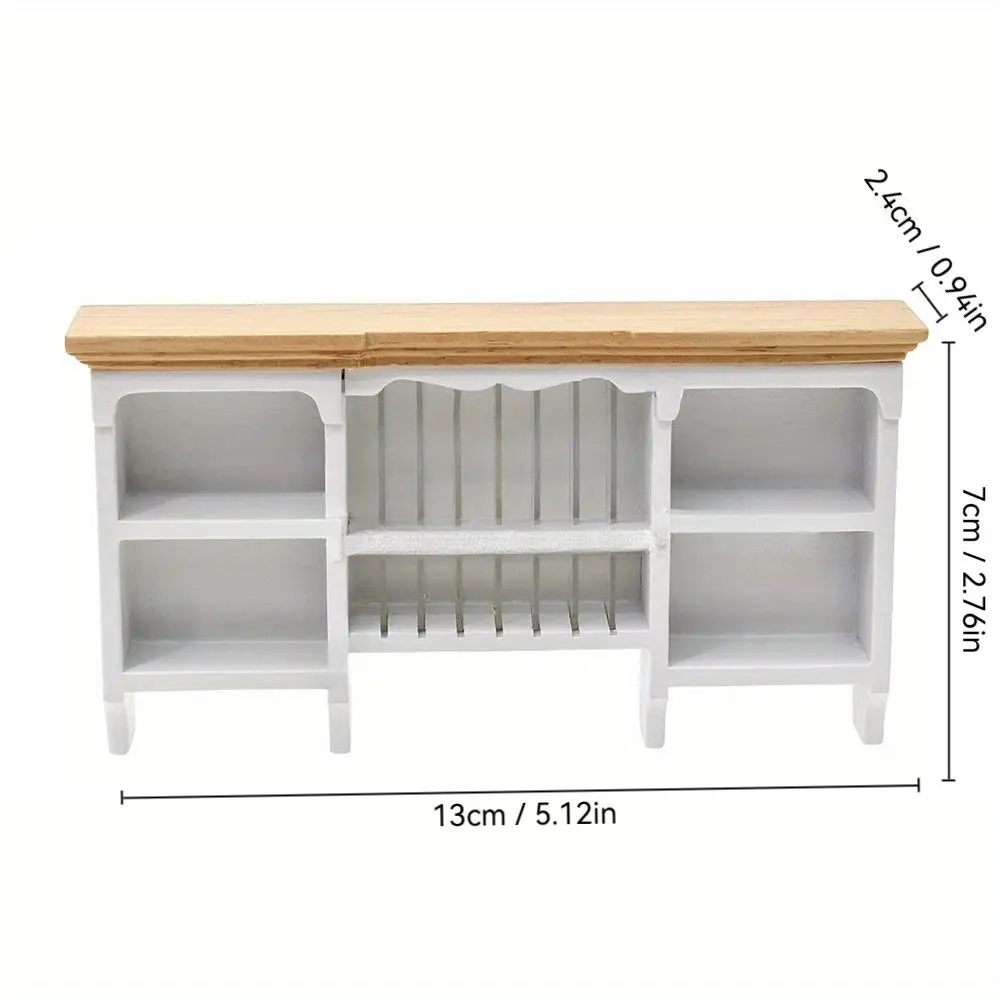 Gabinete de madera para casa de muñecas escala 1:12