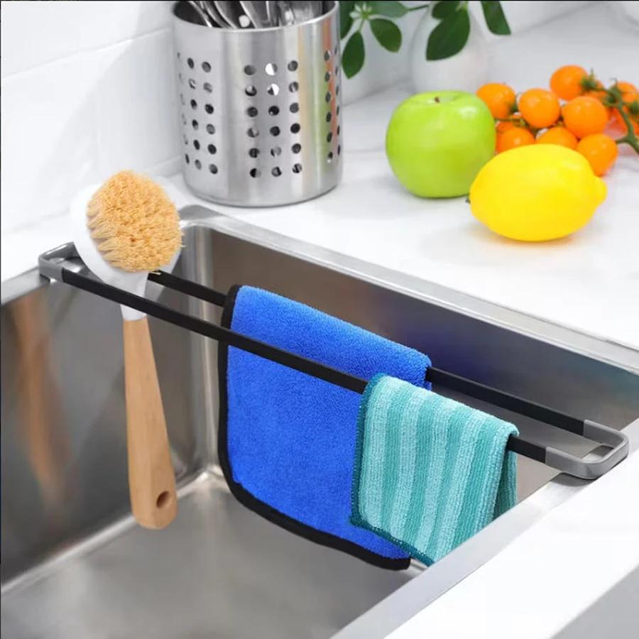 Colgador de paños de cocina sobre el fregadero, anti-óxido - imagen 3