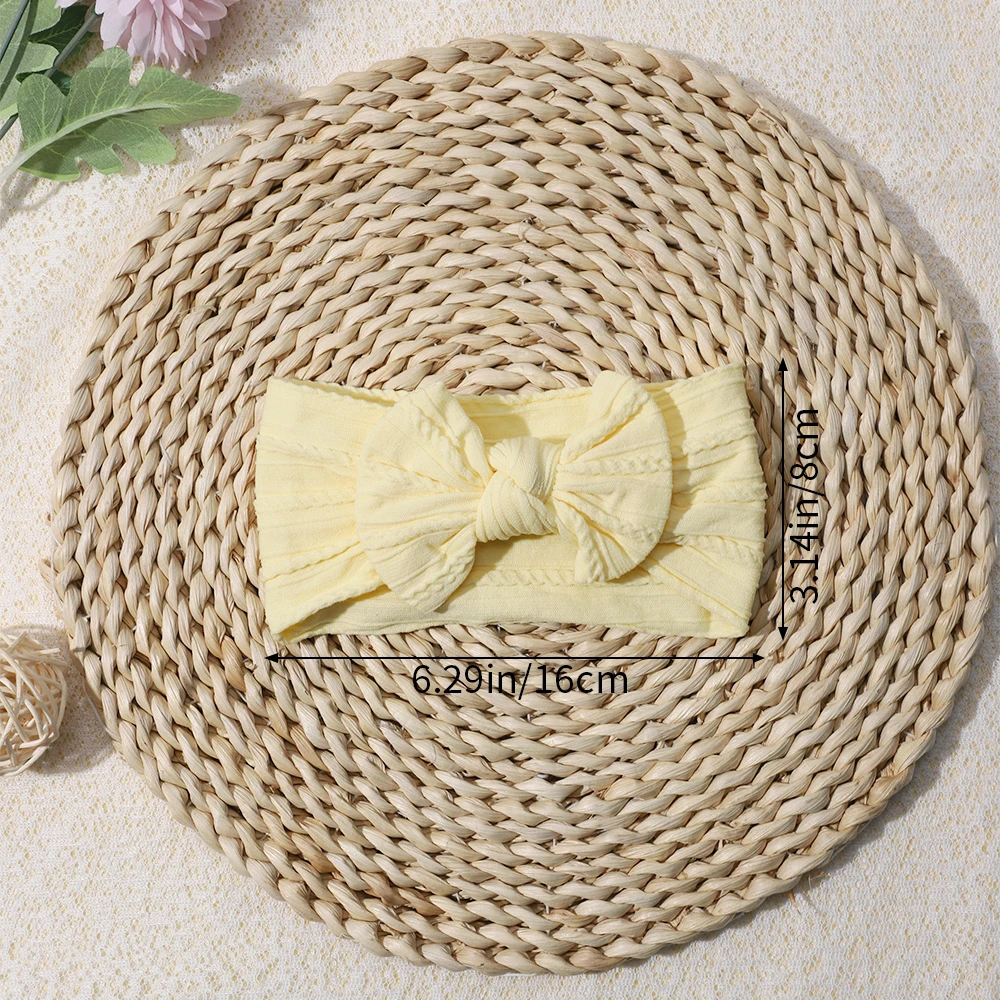 Diadema para bebé con lazo suave turbante elástico - imagen 4