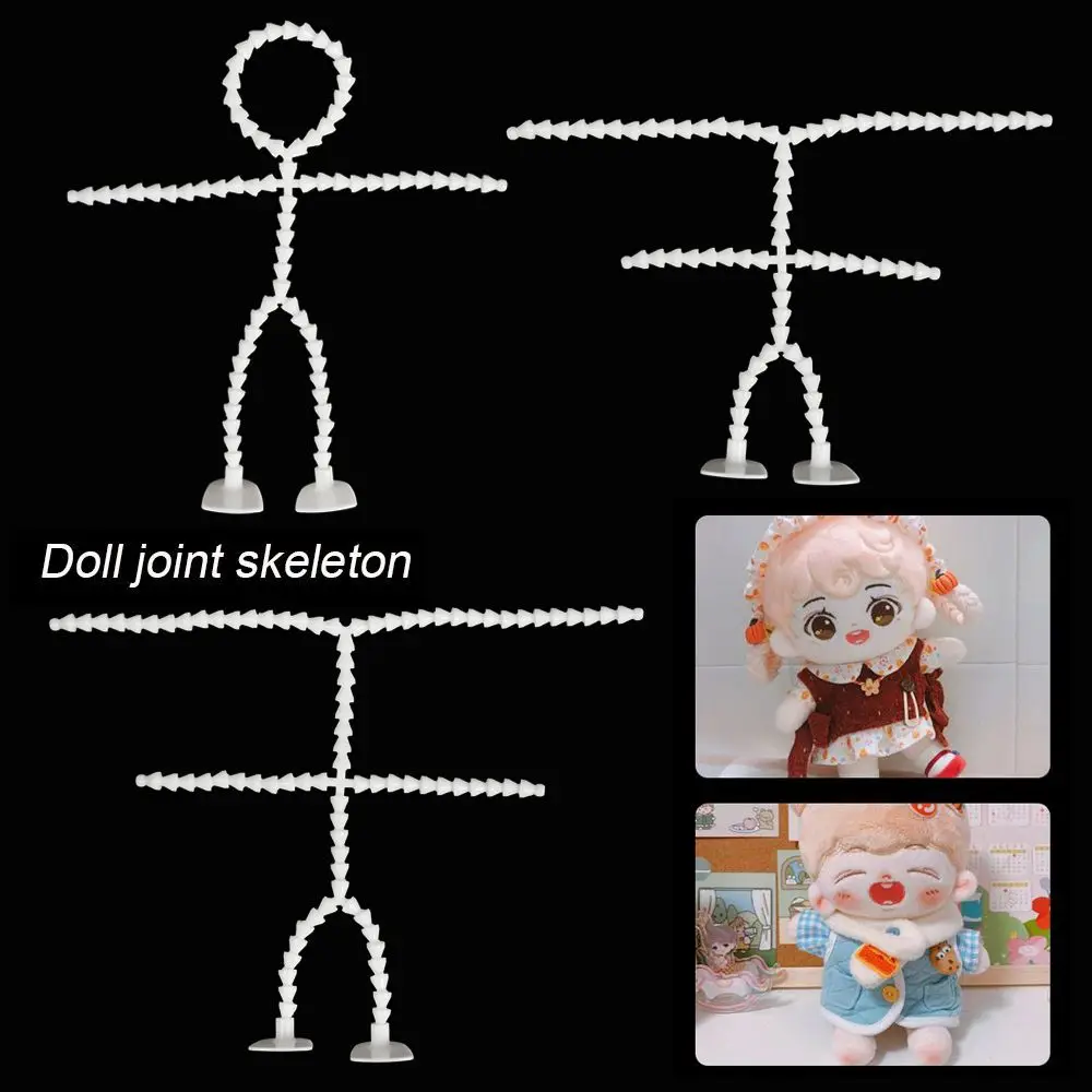 Muñeca articulada de peluche con soporte flexible - imagen 3