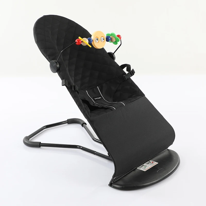 Mecedora plegable para bebé con juguetes y asiento ajustable - imagen 4