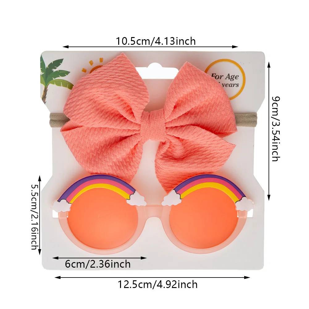 Set de gafas de sol arco iris y gomas elásticas para bebé - imagen 2