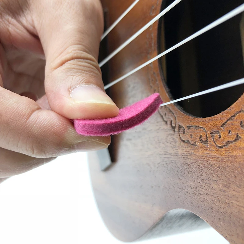 TMZ Púas de fieltro para guitarra y ukelele con corazón - imagen 4