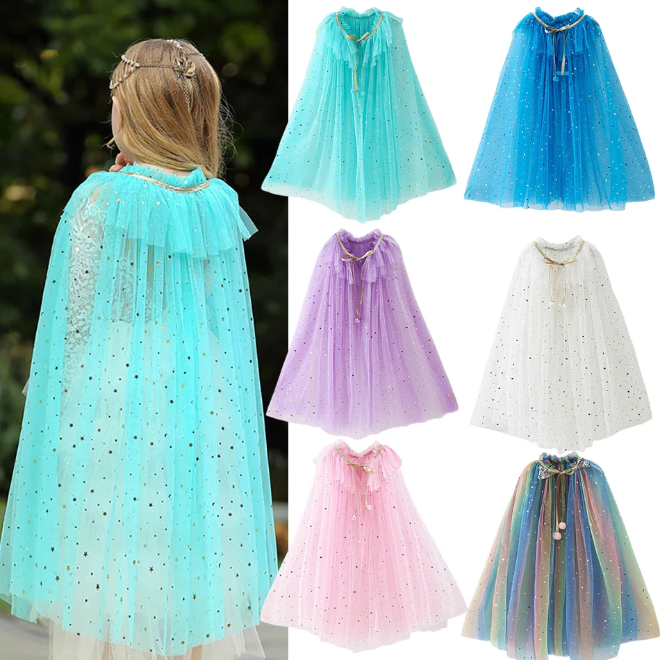 Capa de tul con lentejuelas para niñas – prenda de fiesta ligera - imagen 3