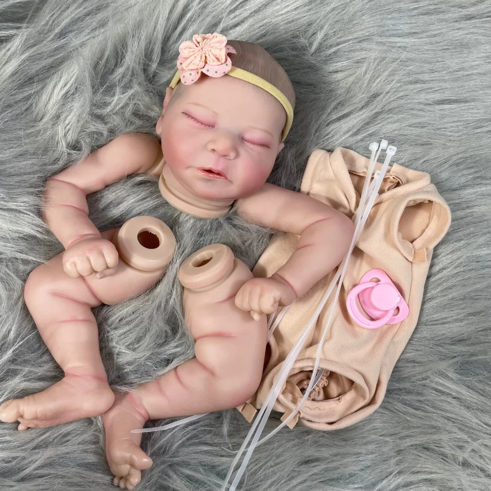 Muñeco bebé realista de vinilo sin montar, cuerpo textil - imagen 3