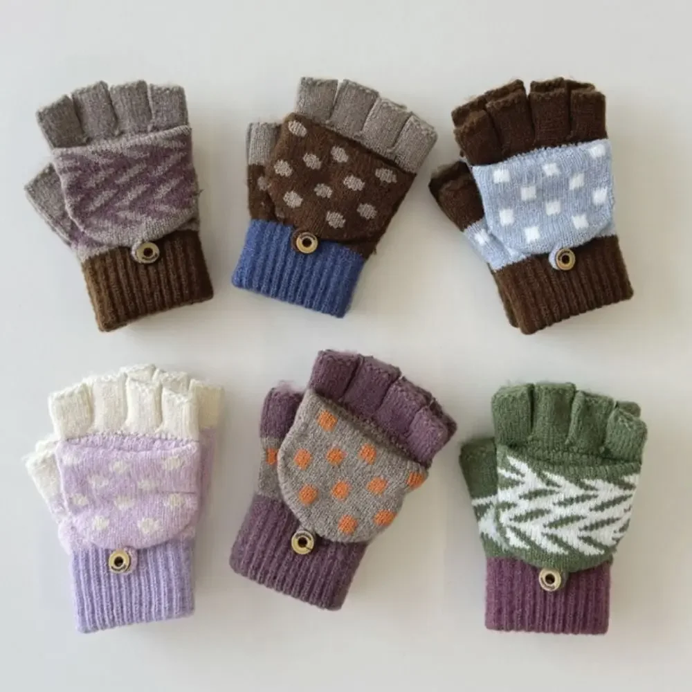 Guantes de invierno con dedos individuales para niños térmicos - imagen 3