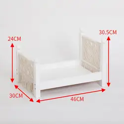 Cuna de madera para muñecas estilo bebé, mini cama