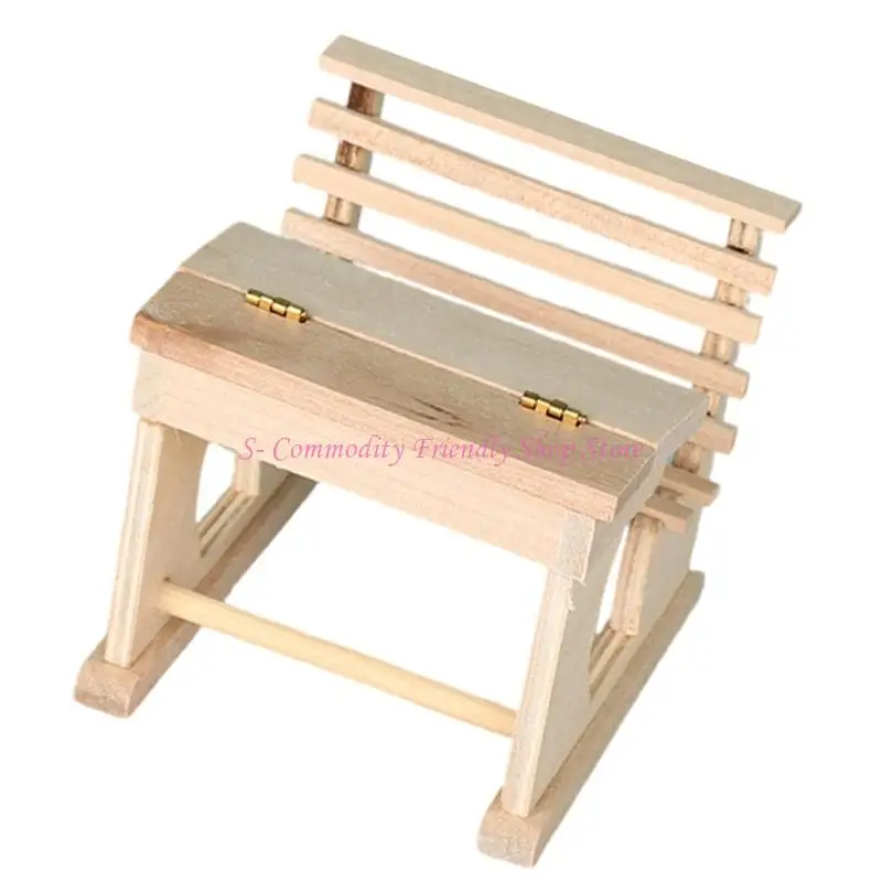 Accesorio 85AE madera casita muñecas decoración habitación infantil - imagen 5