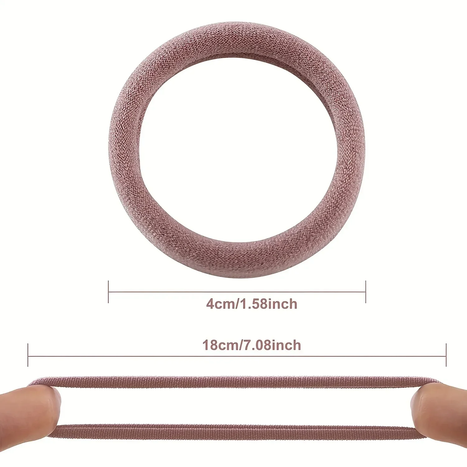 Vvocci bandas elásticas para el pelo de nailon caramelo con lazos - imagen 4