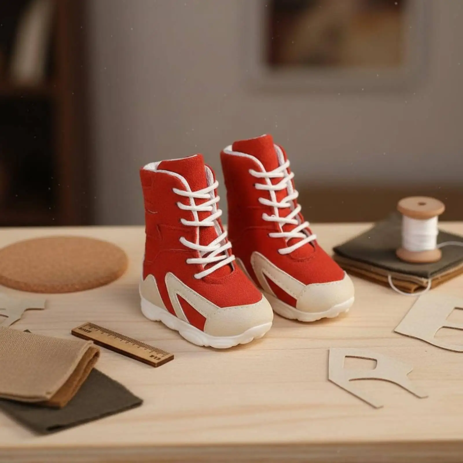 Zapatos para muñecas BJD hechos a mano con cierre de cordones - imagen 3
