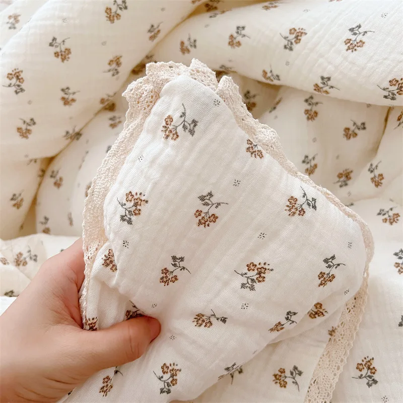 Edredón muselina floral infantil – Algodón suave niños y niñas - imagen 2